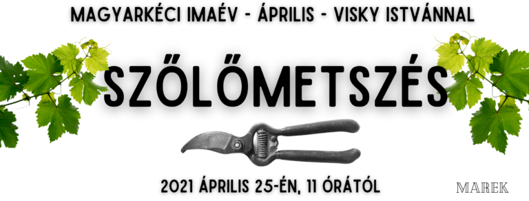 2021.04.25. – Magyarkéci Imaév – Visky István – Szőlőmetszés
