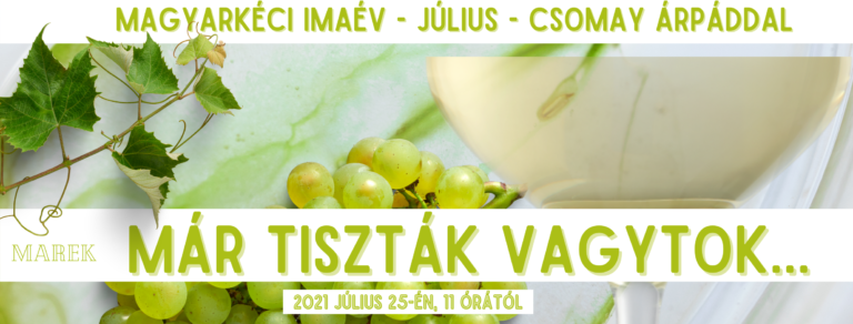 2021.07.25. – Magyarkéci Imaév – Csomay Árpád – Már tiszták vagytok
