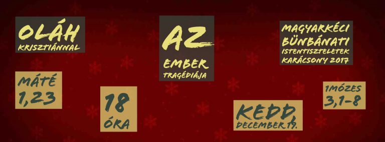 2017.12.19. – Bűnbánati alkalom – Oláh Krisztián